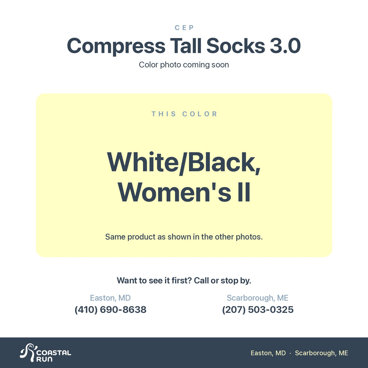 CEP Compress Tall Socks 3.0, White Black Women S Ii color
