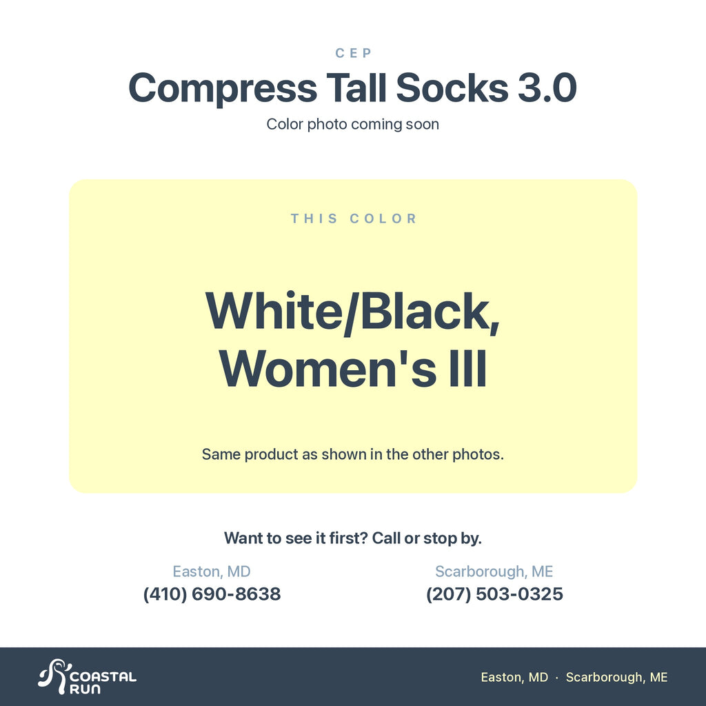 CEP Compress Tall Socks 3.0, White Black Women S Iii color