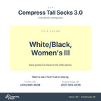 CEP Compress Tall Socks 3.0, White Black Women S Iii color