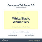 CEP Compress Tall Socks 3.0, White Black Women S Iv color