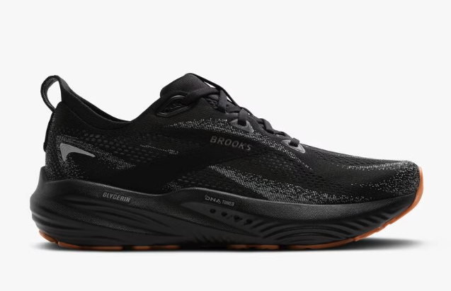 Men's - Brooks Glycerin 22 - Black/Primer Grey/Biscuit