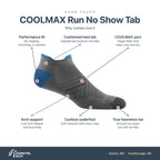 DT Coolmax® Run No Show Tab Ultra-Lightweight Run with Cushion Style 1054 Gray features
