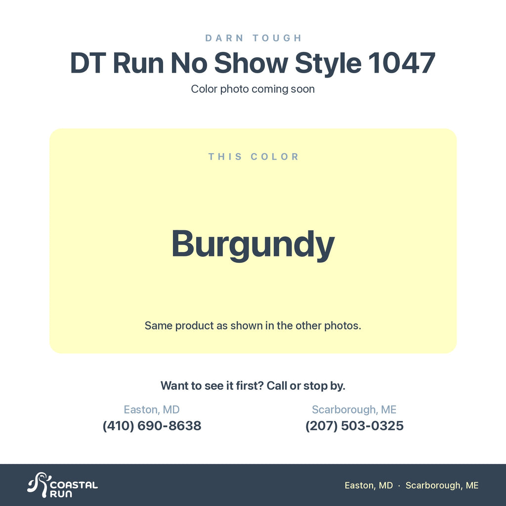 DT Run No Show Style 1047, Burgundy color