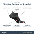 Feetures Elite Light Cushion Tab Gray features