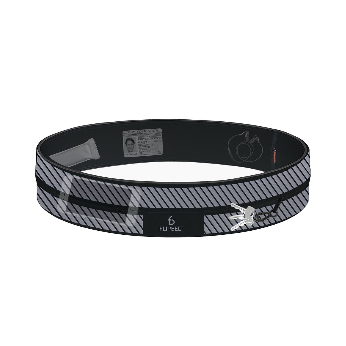FlipBelt Classic Black Reflective