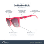 Goodr Be Barbie Bold features