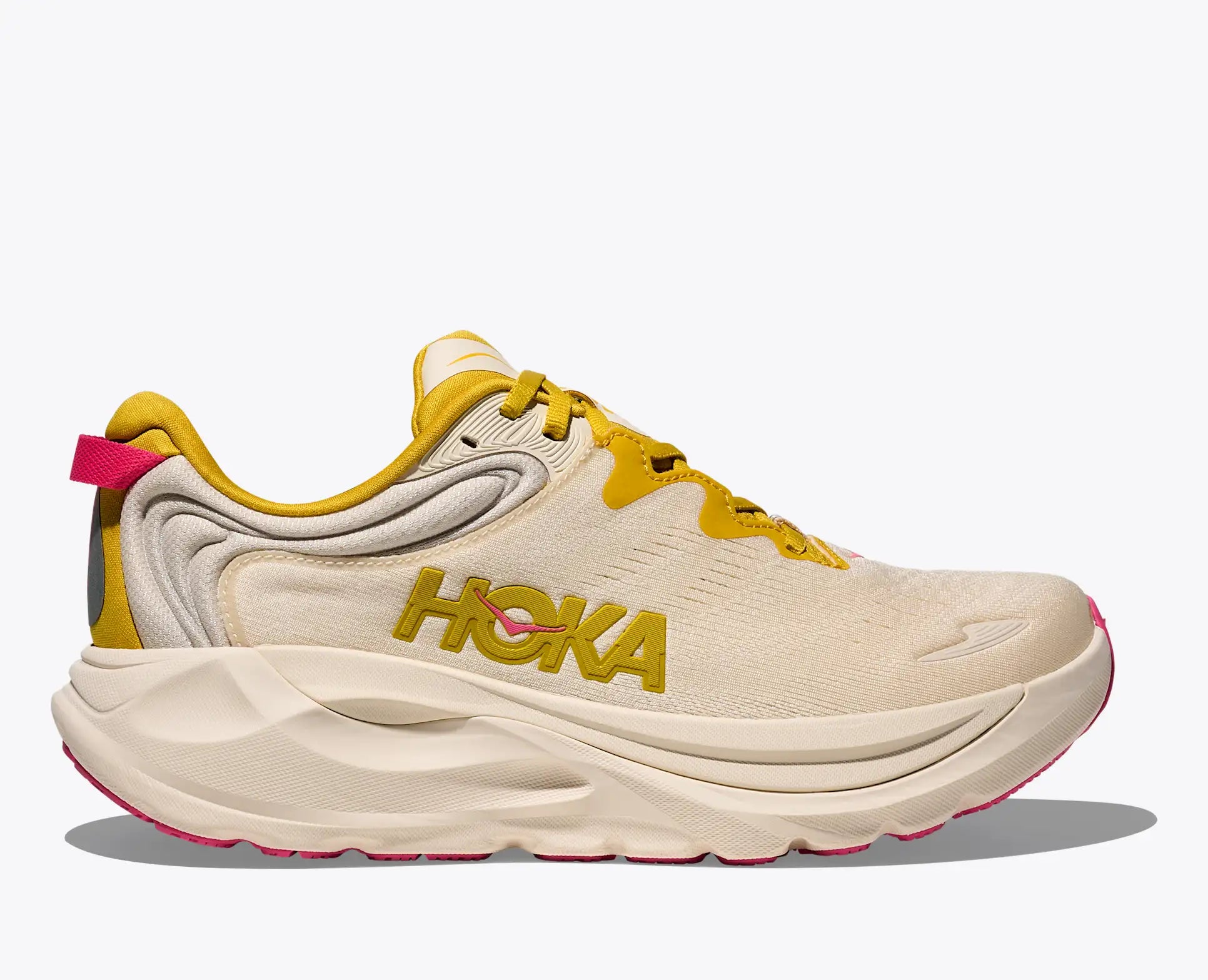 Women's - HOKA Gaviota 6 - Birch/Yellow Gold