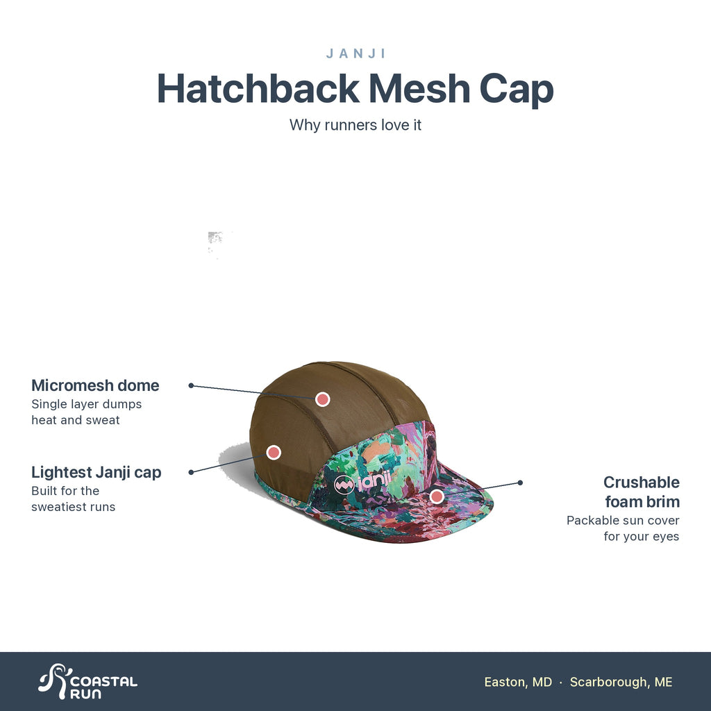 Janji Hatchback Mesh Cap features