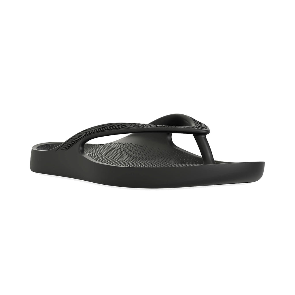 LightFeet ReVive Arch Support Thong Black recovery shoe