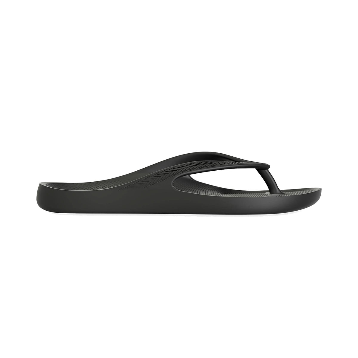 LightFeet ReVive Arch Support Thong Black recovery shoe