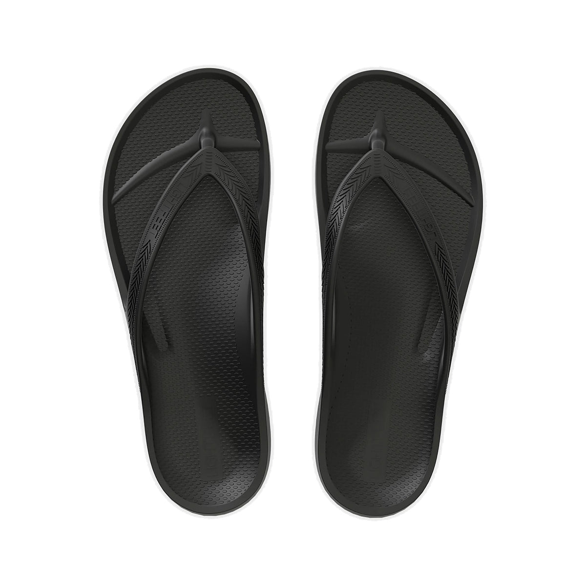 LightFeet ReVive Arch Support Thong Black recovery shoe