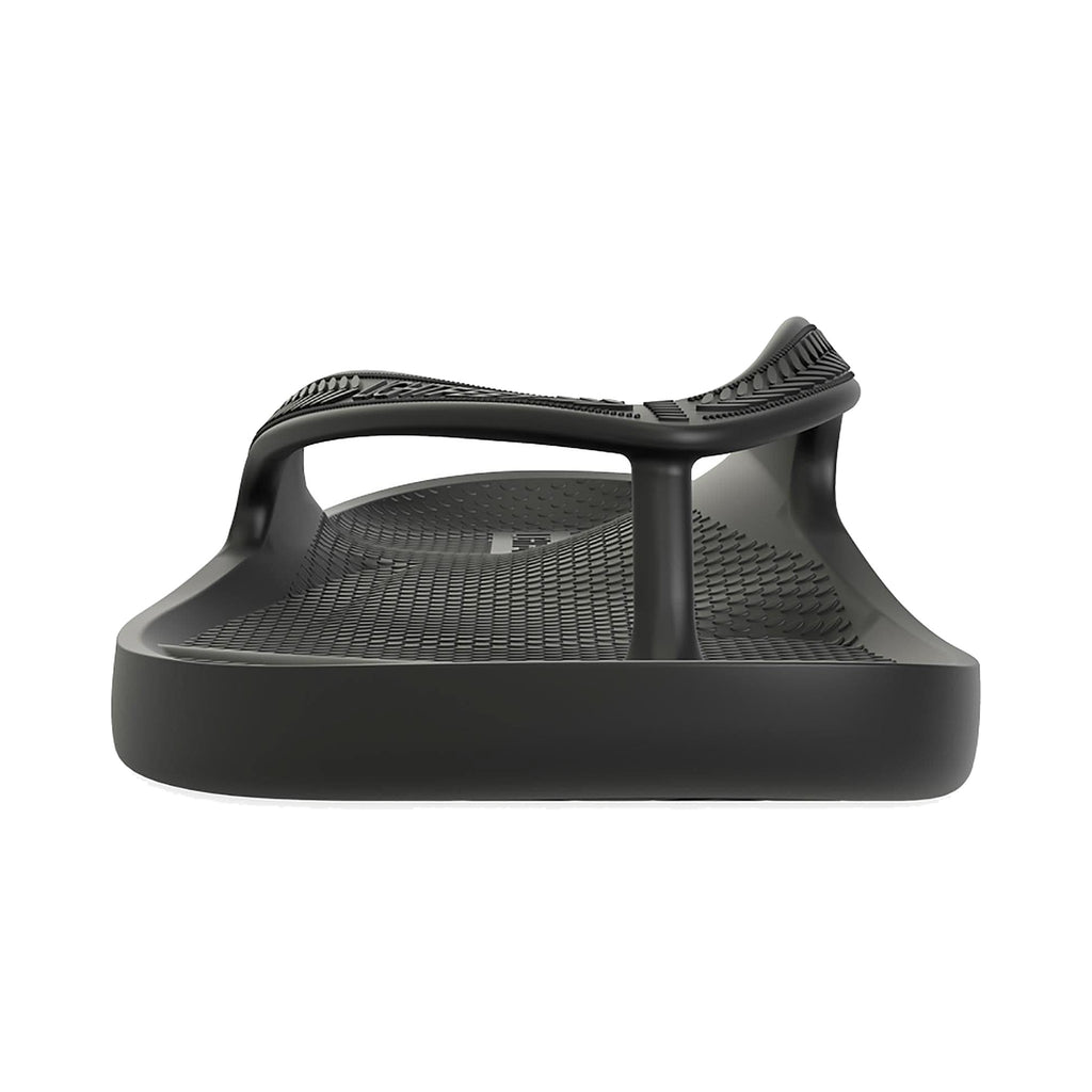 LightFeet ReVive Arch Support Thong Black recovery shoe