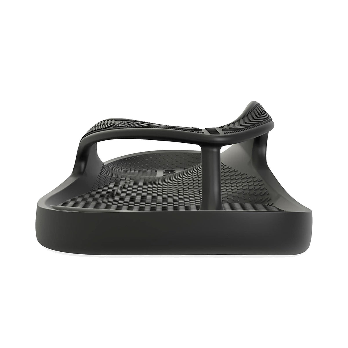 LightFeet ReVive Arch Support Thong Black recovery shoe