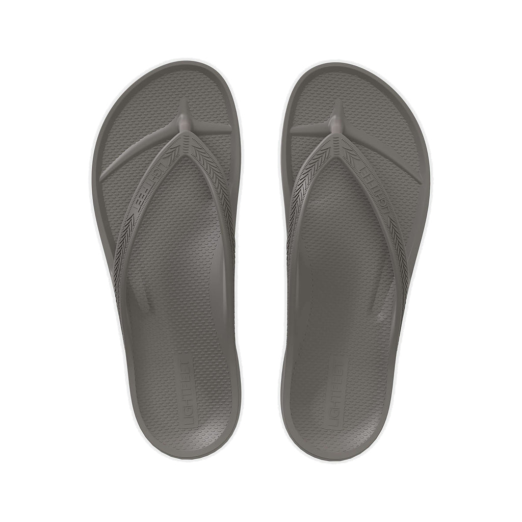 LightFeet ReVive Arch Support Thong Coastal Grey recovery shoe