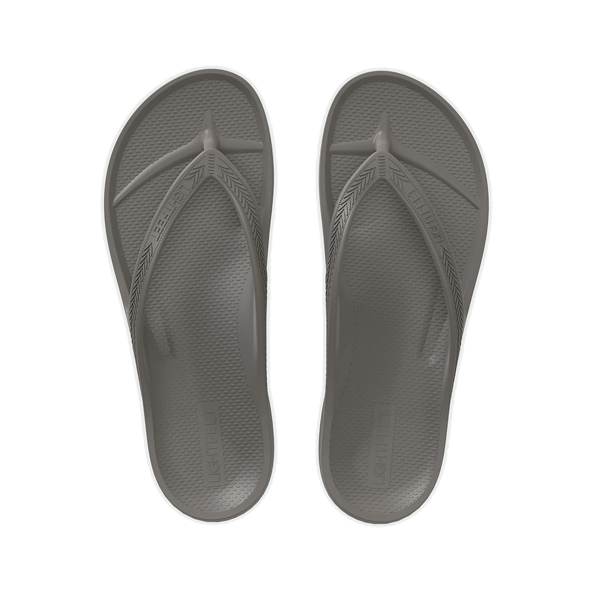 LightFeet ReVive Arch Support Thong Coastal Grey recovery shoe