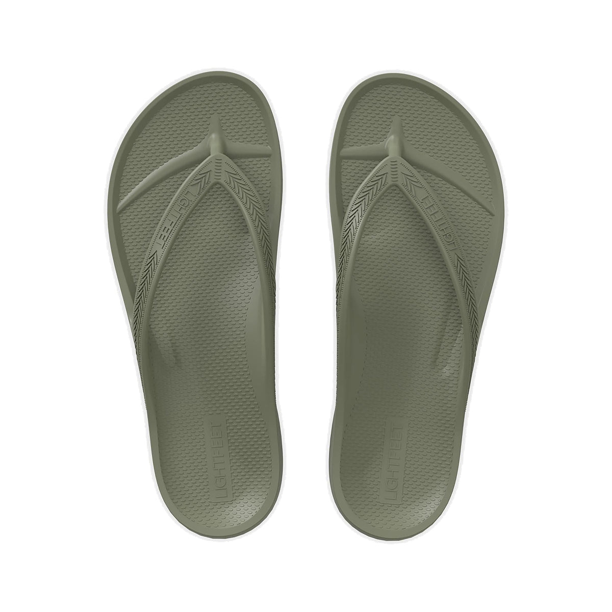 LightFeet ReVive Arch Support Thong Khaki recovery shoe