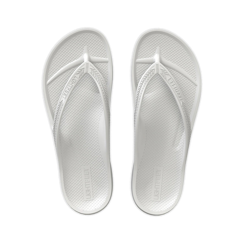 LightFeet ReVive Arch Support Thong White recovery shoe
