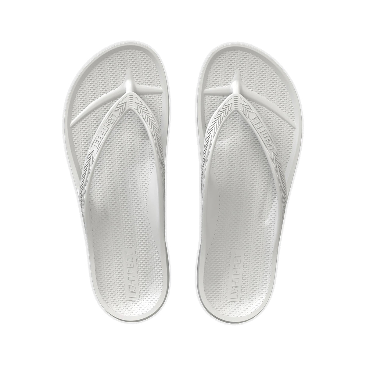 LightFeet ReVive Arch Support Thong White recovery shoe