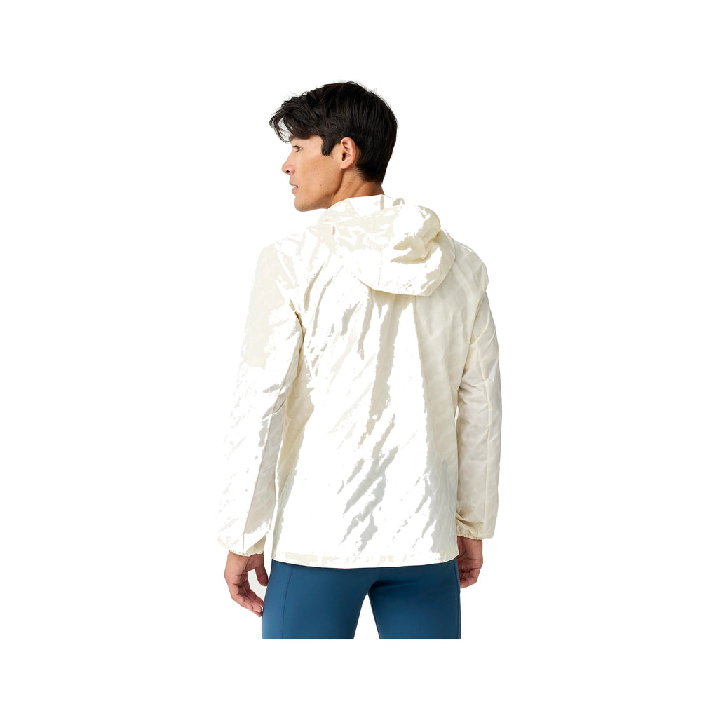 Men's Brooks Canopy Reflective Jacket Wordmark Bone