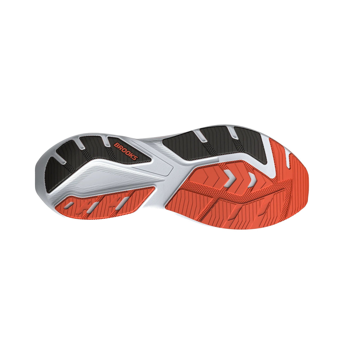Men's Brooks Ghost Amp White-Tigerlily-Black running shoe