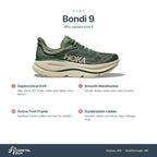 Men's HOKA Bondi 9 Succulent - Fern features