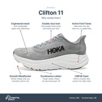 Men's HOKA Clifton 11 Galactic Grey-Stellar Grey features