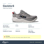Men's HOKA Gaviota 6 Stellar Grey-Stardust specs