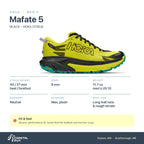 Men's HOKA Mafate 5 BLACK - HOKA CITRUS specs