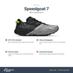 Men's HOKA Speedgoat 7 Black-Stellar Gray features
