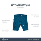 Men's Janji 8" Trail Half Tight Tidal features