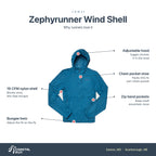 Men's Janji Zephyrunner Wind Shell Tidal features