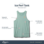Men's Rabbit Ice Perf Tank Top Iceberg Green features