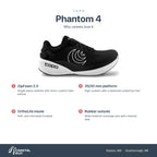 Men's Topo Phantom 4 Black-White features