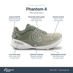 Men's Topo Phantom 4 Khaki-White features