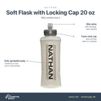 Nathan 20 oz Soft Flask features