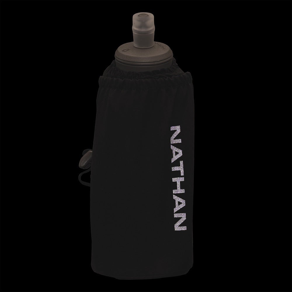 Nathan Pinnacle 18oz Insulated Soft Flask Black-Reflective Silver