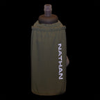 Nathan Pinnacle 18oz Insulated Soft Flask Sage Green-Reflective Silver