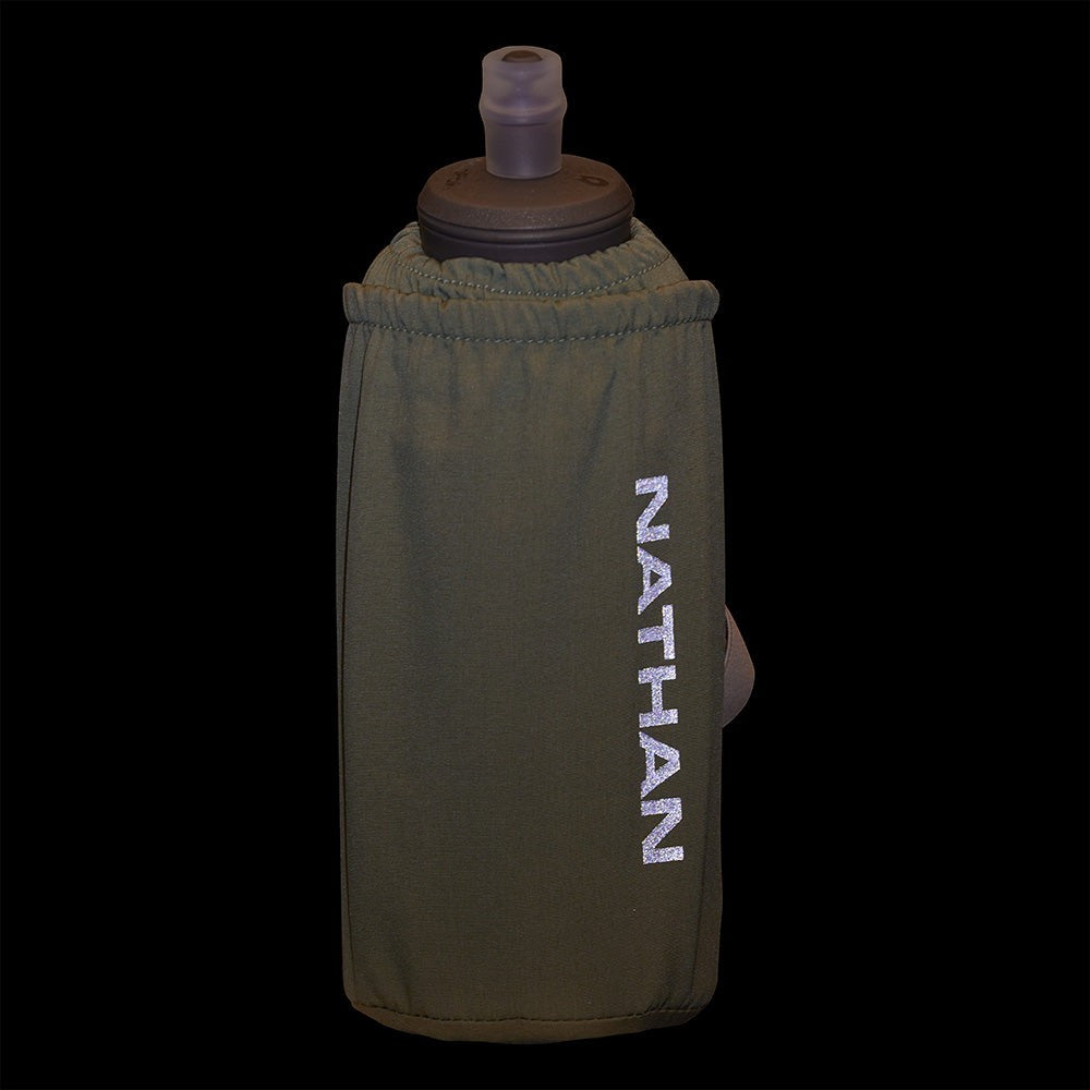 Nathan Pinnacle 18oz Insulated Soft Flask Sage Green-Reflective Silver