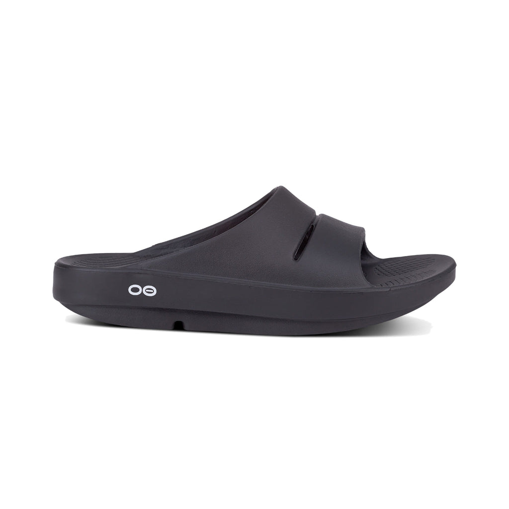 OOFOS OOahh Slide Black recovery shoe