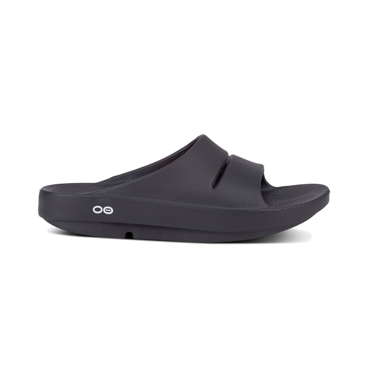 OOFOS OOahh Slide Black recovery shoe