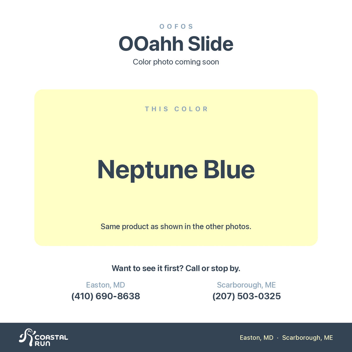OOfos OOahh Slide, Neptune Blue color