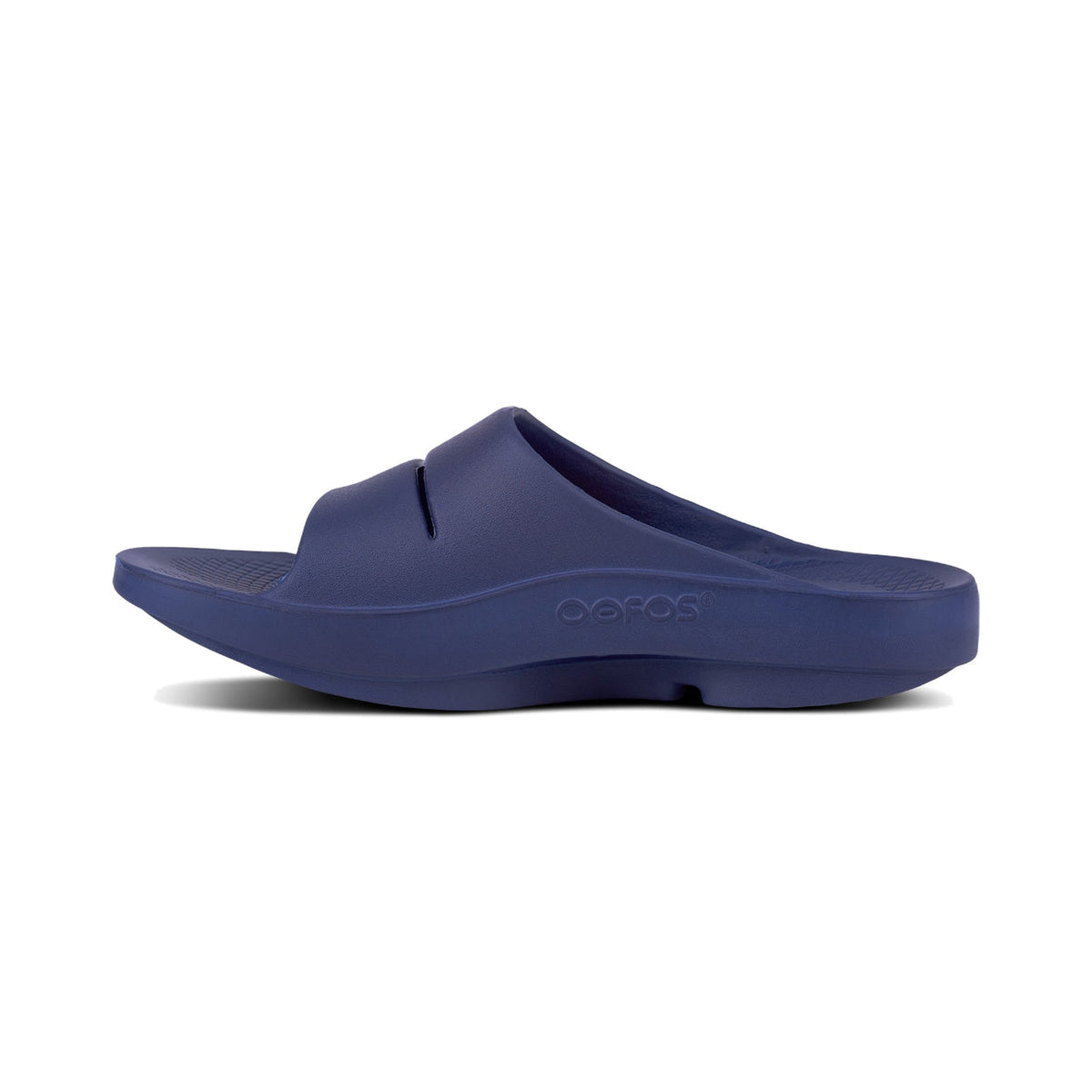 OOFOS OOahh Slide Navy recovery shoe