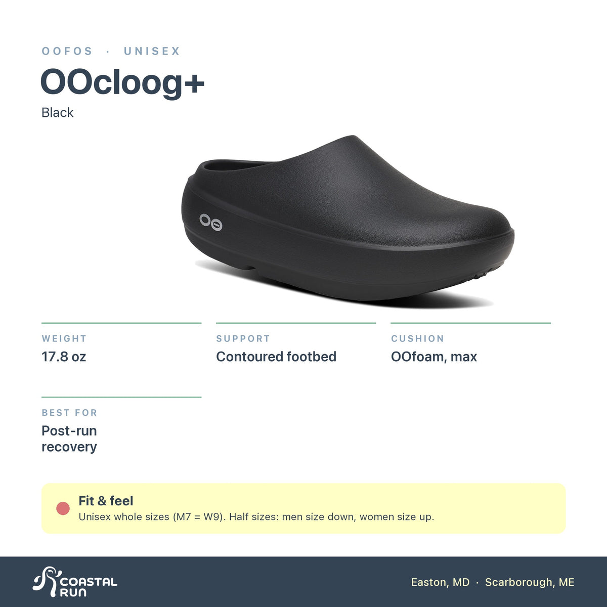 OOFOS OOcloog+ Black specs