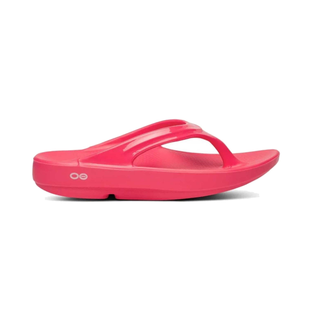 Women's OOFOS OOlala Thong Neon Berry running shoe