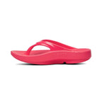 Women's OOFOS OOlala Thong Neon Berry running shoe