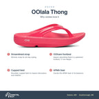 Women's OOFOS OOlala Thong Neon Berry features