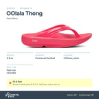 Women's OOFOS OOlala Thong Neon Berry specs