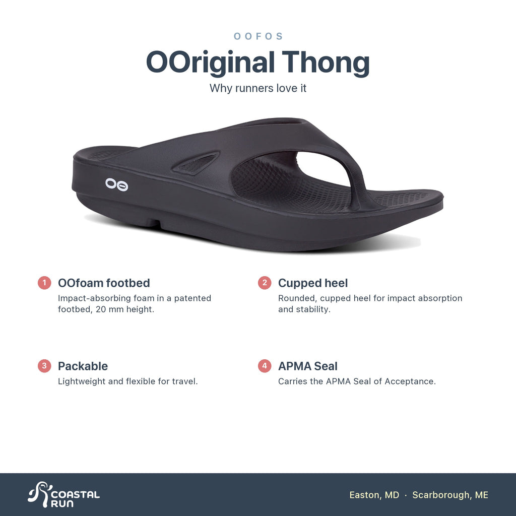 OOFOS OOriginal Thong Black features