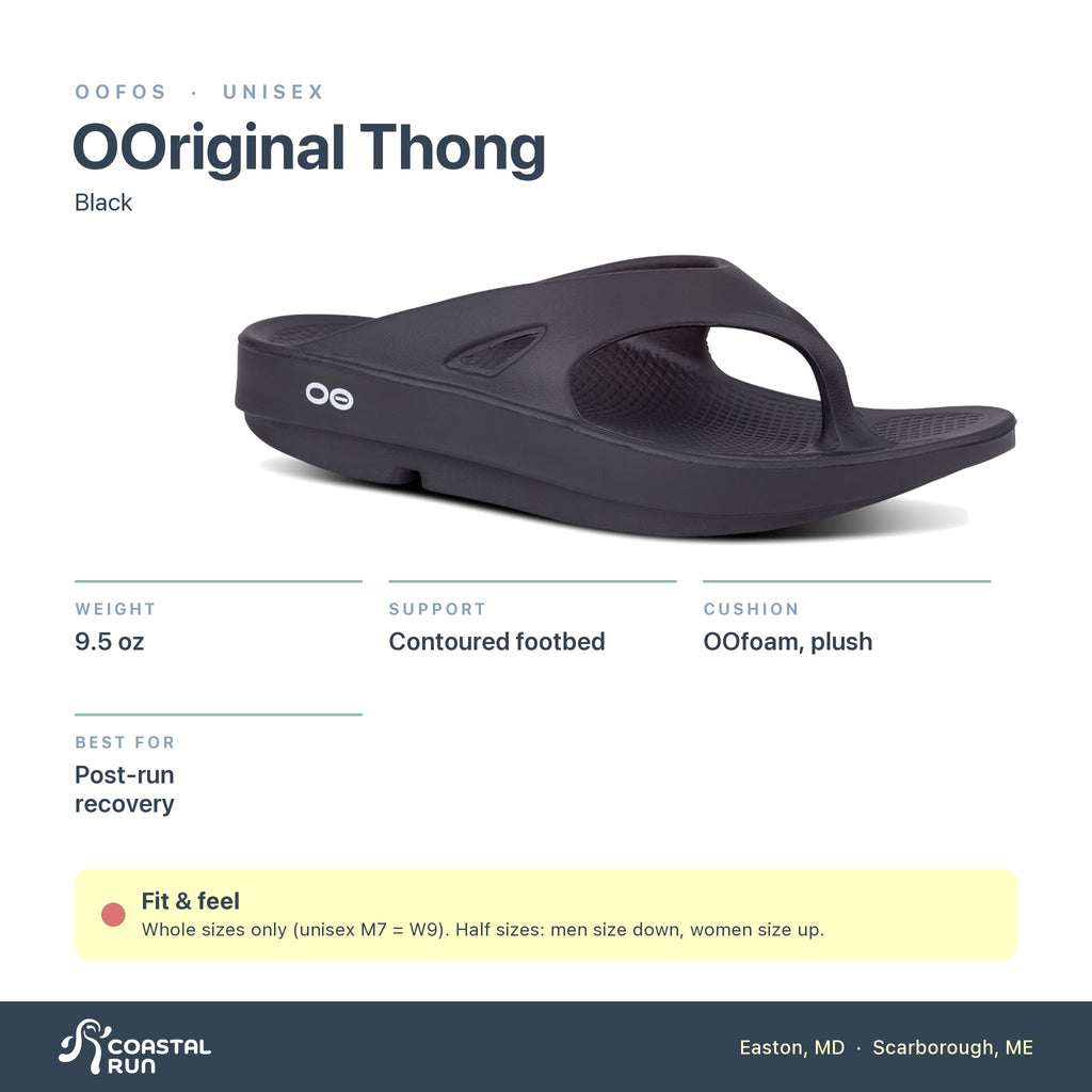 OOFOS OOriginal Thong Black specs