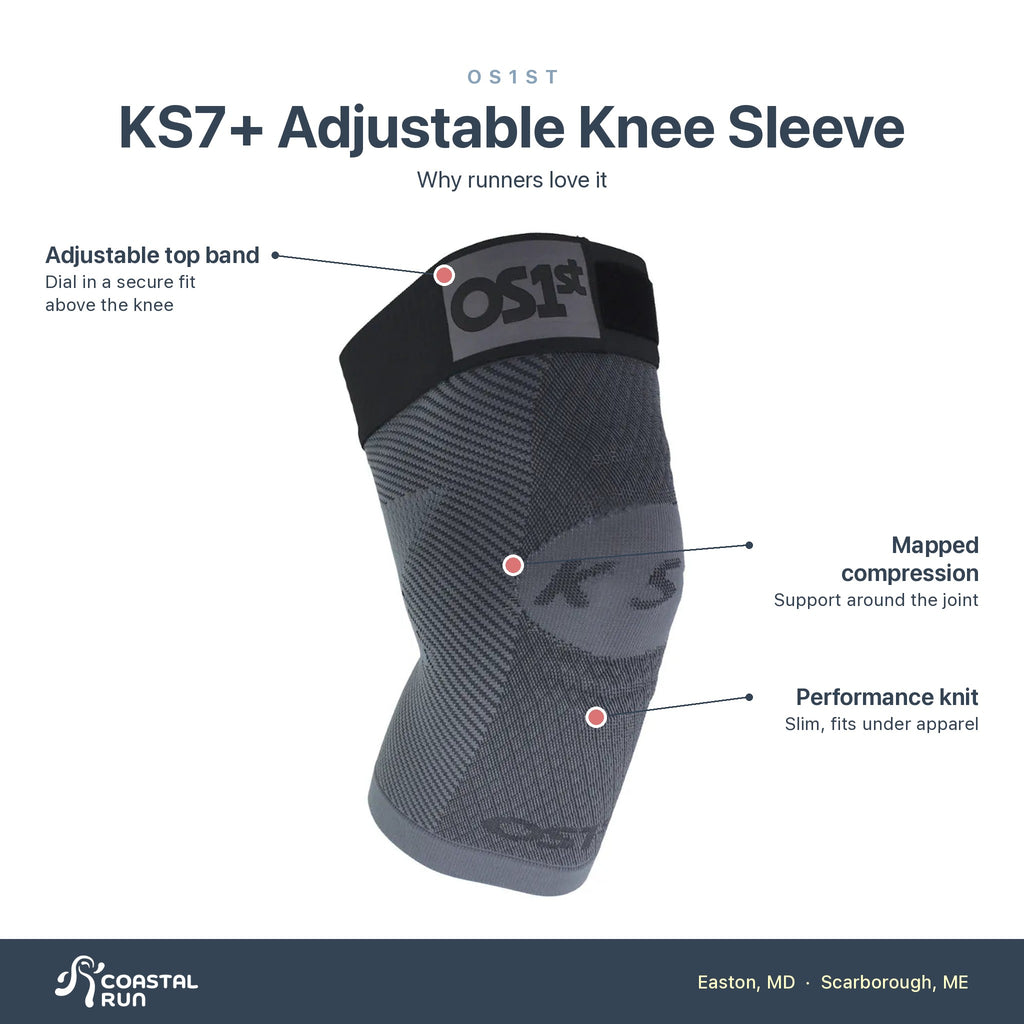 OS1st Adjustable Performance Knee Sleeve Runners Knee -- Patellar Tendonitis features